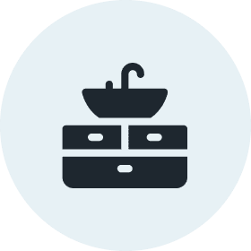 Simple bathroom fixture illustration