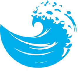 Abstract blue wave design